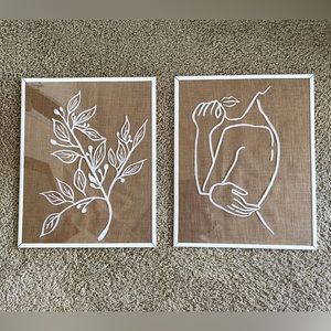 2 handmade painted prints!